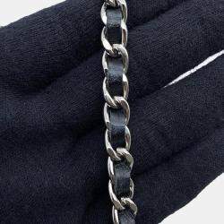 Pre Owned Chanel Black Suede Star Motif Round Chain Shoulder Bag