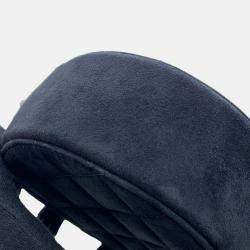 Pre Owned Chanel Black Suede Star Motif Round Chain Shoulder Bag