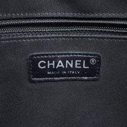 Pre Owned Chanel Black/Multicolor Tweed Lambskin Girl Chain Shoulder Bag