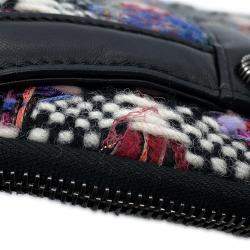 Pre Owned Chanel Black/Multicolor Tweed Lambskin Girl Chain Shoulder Bag