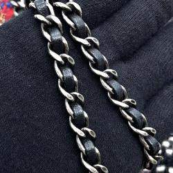 Pre Owned Chanel Black/Multicolor Tweed Lambskin Girl Chain Shoulder Bag