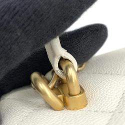 Chanel White Soft Caviar Leather Chain Mini Vanity Bag