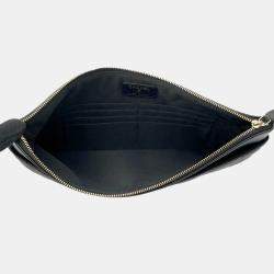 Chanel Black Lambskin Matelasse Clutch Bag 