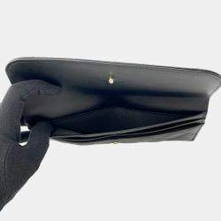 Chanel Black Lambskin Matelasse Clutch Bag 