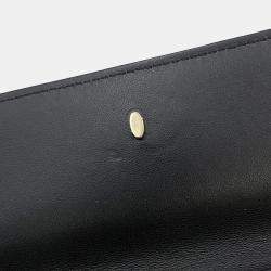 Chanel Black Lambskin Matelasse Clutch Bag 