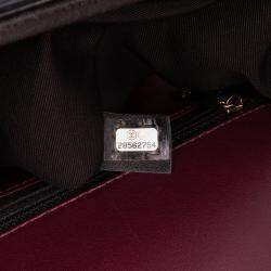 Pre Owned Chanel Black Chevron Shiny Lambskin Miroir Flap