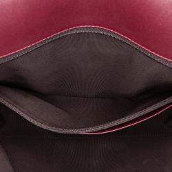 Pre Owned Chanel Black Chevron Shiny Lambskin Miroir Flap