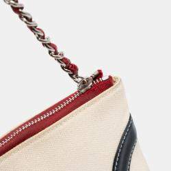 Chanel Multicolor CC Canvas and Metallic Lambskin Flag Pochette