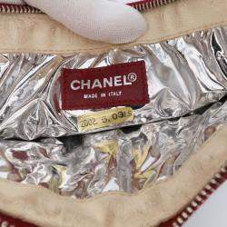 Chanel Multicolor CC Canvas and Metallic Lambskin Flag Pochette