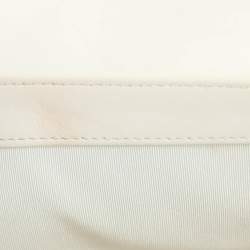 Chanel White/Pink Patent and Tweed Medium Boy Flap Bag