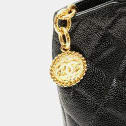 Chanel Black Caviar Medallion Tote