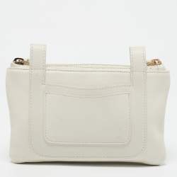 Chanel White Leather CC Mania Waist Bag