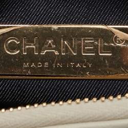 Chanel White Leather CC Mania Waist Bag