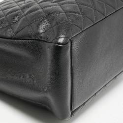 Chanel Black Quilted Caviar Leather GST Tote