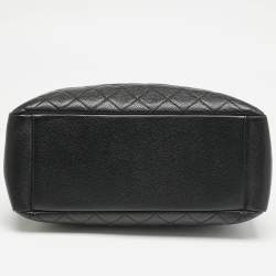 Chanel Black Quilted Caviar Leather GST Tote