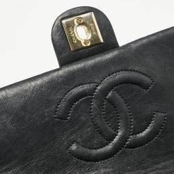 Chanel Black Quilted Lambskin Leather Vintage Classic Flap Bag