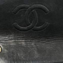 Chanel Black Quilted Lambskin Leather Vintage Classic Flap Bag