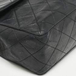 Chanel Black Quilted Lambskin Leather Vintage Classic Flap Bag