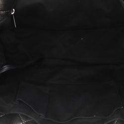 Chanel Grey CC Metallic Caviar Soft Tote