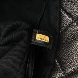 Chanel Grey CC Metallic Caviar Soft Tote