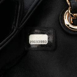 Chanel Black Small Quilted Lambskin CC Unchained Flap