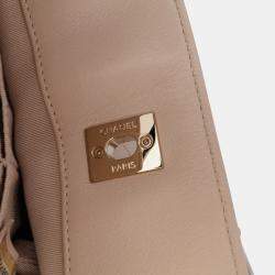 Chanel Brown Large CC Chevron Calfskin Stitched Shopping Tote