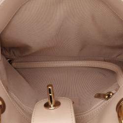 Chanel Brown Large CC Chevron Calfskin Stitched Shopping Tote