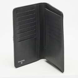 Chanel Grey Caviar Leather Boy Bifold Long Wallet