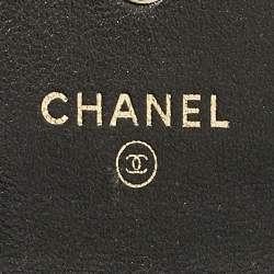 Chanel Black Quilted Patent Leather Boy Compact Wallet