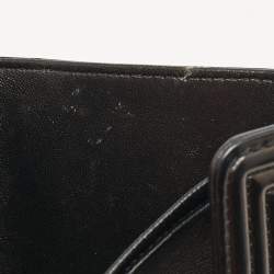 Chanel Black Quilted Patent Leather Boy Compact Wallet