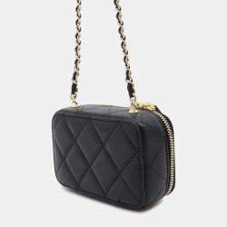 Chanel Black Lambskin Chain Shoulder Bag