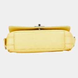 Chanel Yellow Leather Chain Shoulder Bag