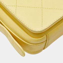 Chanel Yellow Leather Chain Shoulder Bag