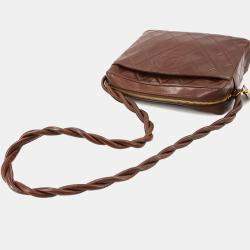 Chanel Brown Matelasse Leather Shoulder Bag