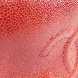Pre Owned Chanel Red Leather CC Vanity Case