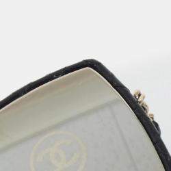 Chanel Black Leather Chain Clutch