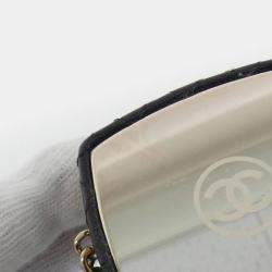 Chanel Black Leather Chain Clutch