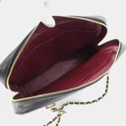 Chanel Black Lambskin Leather Shoulder Bag
