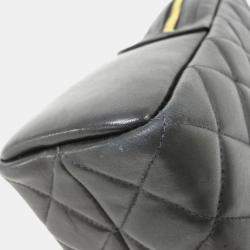 Chanel Black Lambskin Leather Shoulder Bag