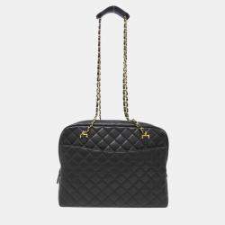 Chanel Black Lambskin Leather Shoulder Bag