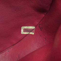 Pre Owned Chanel Red Lambskin Leather Coco Mark Shoulder Bag