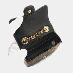 Chanel Metallic Bronze Mini Matelasse Leather Mini Chain Pouch