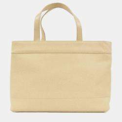 Pre Owned Chanel Beige Caviar Leather Handbag