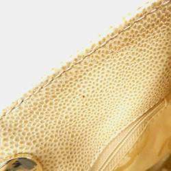 Pre Owned Chanel Beige Caviar Leather Handbag