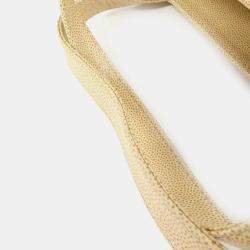Pre Owned Chanel Beige Caviar Leather Handbag