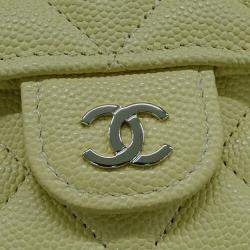  Chanel Matelasse Caviar Leather Long Classic Flap Coco Mark Wallet