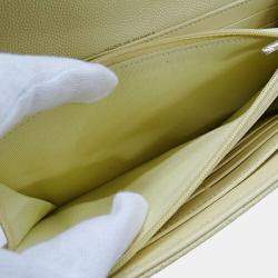  Chanel Matelasse Caviar Leather Long Classic Flap Coco Mark Wallet