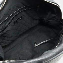 Chanel Black Matelasse Leather Coco Mark Boston Travel Bag