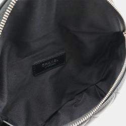 Chanel Black Matelasse Lambskin Leather Body Waist Pouch Belt Bag

