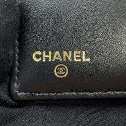 Chanel Black Caviar Skin Bi-Fold Coco Mark Small Wallet